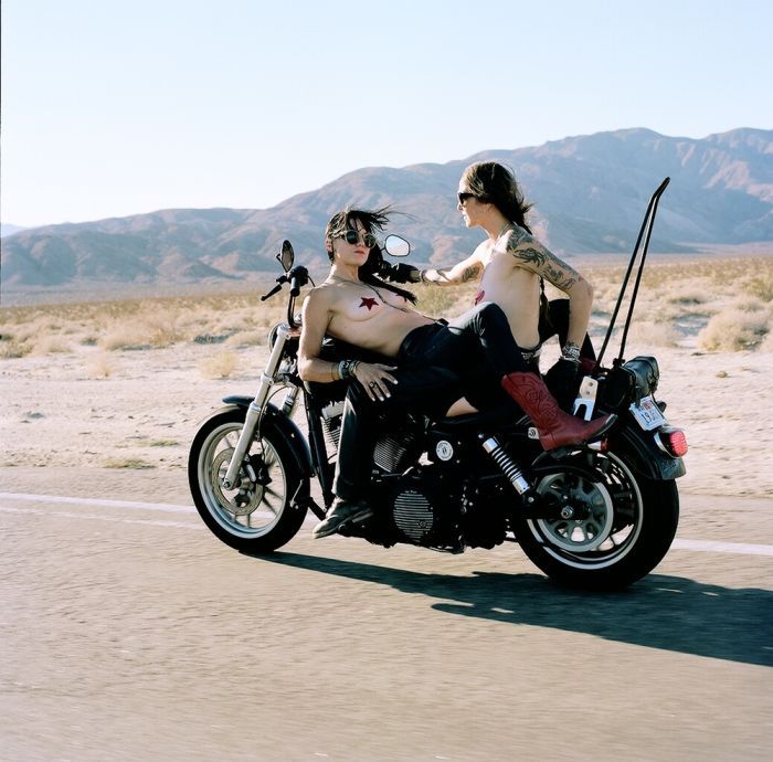 Girls on a motorcycle in Sulaimaniya